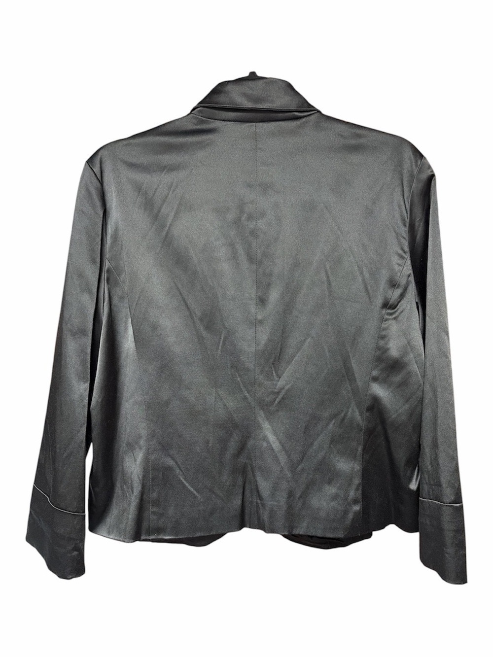 Studio JPR Black Satin Blazer Single Button Jacket XL - Picture 3 of 6